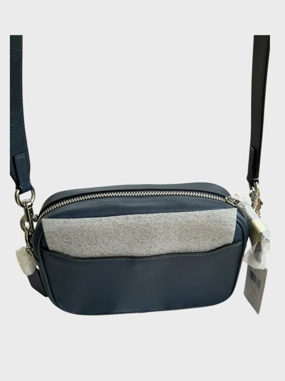 Coach Radio Camera Bag Navy Blue Leather Crossbody CCB51 NWT - Picture 4 of 12